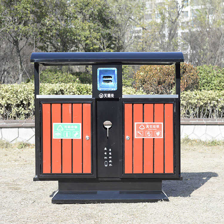M-08钢木分类垃圾桶